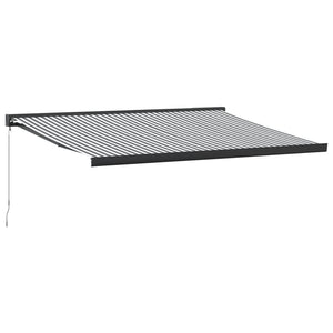 vidaXL Retractable Awning Anthracite and White 4.5x3 m Fabric&Aluminium