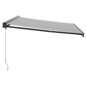 vidaXL Retractable Awning Anthracite and White 4.5x3 m Fabric&Aluminium