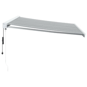 vidaXL Retractable Awning Anthracite and White 4x3 m Fabric&Aluminium