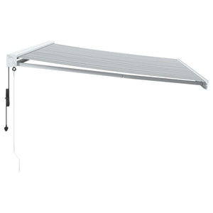 vidaXL Retractable Awning Anthracite and White 5x3 m Fabric&Aluminium