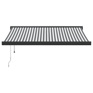 vidaXL Retractable Awning Anthracite and White 3x2.5 m Fabric&Aluminium