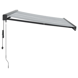 vidaXL Retractable Awning Anthracite and White 3x2.5 m Fabric&Aluminium