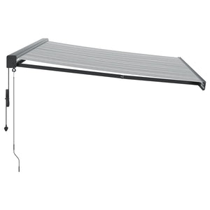 vidaXL Retractable Awning Anthracite and White 4x3 m Fabric&Aluminium