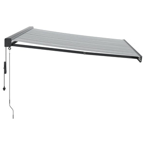 vidaXL Retractable Awning Anthracite and White 4.5x3 m Fabric&Aluminium