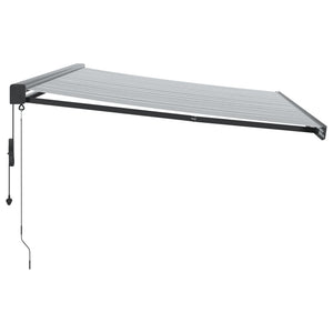 vidaXL Retractable Awning Anthracite and White 5x3 m Fabric&Aluminium