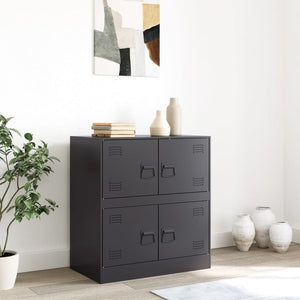 vidaXL Sideboard Black 67x39x73 cm Steel