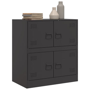 vidaXL Sideboard Black 67x39x73 cm Steel