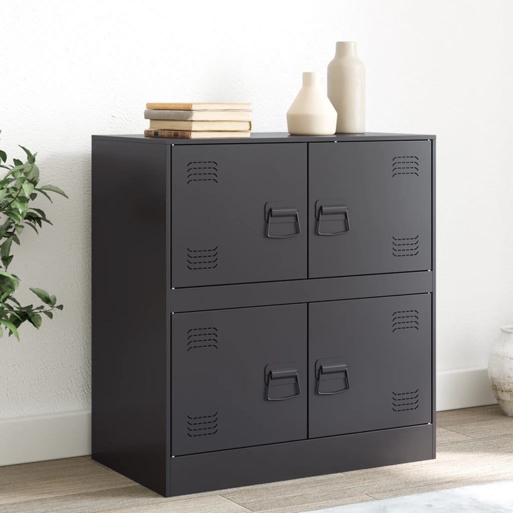 vidaXL Sideboard Black 67x39x73 cm Steel