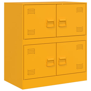 vidaXL Sideboard Mustard Yellow 67x39x73 cm Steel