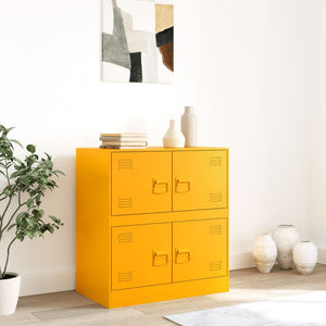 vidaXL Sideboard Mustard Yellow 67x39x73 cm Steel