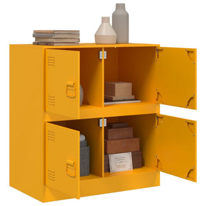 vidaXL Sideboard Mustard Yellow 67x39x73 cm Steel