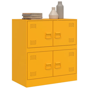 vidaXL Sideboard Mustard Yellow 67x39x73 cm Steel