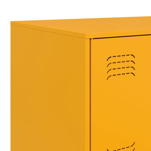 vidaXL Sideboard Mustard Yellow 67x39x73 cm Steel