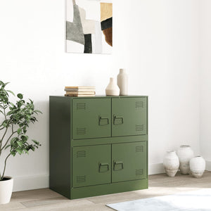 vidaXL Sideboard Olive Green 67x39x73 cm Steel