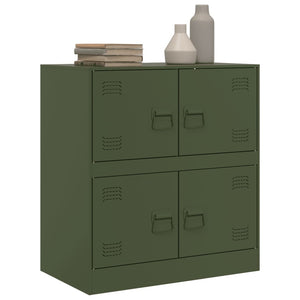 vidaXL Sideboard Olive Green 67x39x73 cm Steel