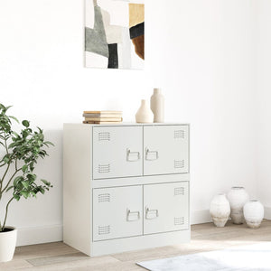 vidaXL Sideboard White 67x39x73 cm Steel