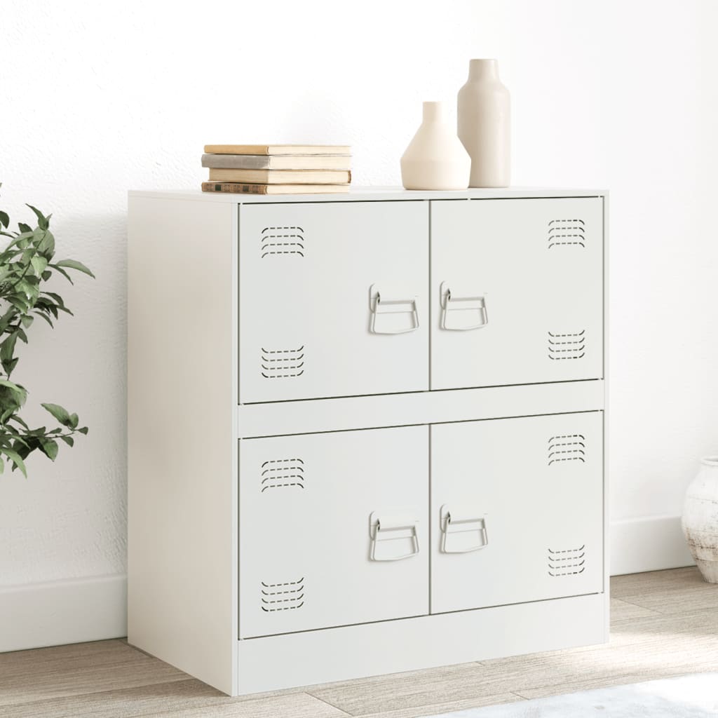 vidaXL Sideboard White 67x39x73 cm Steel