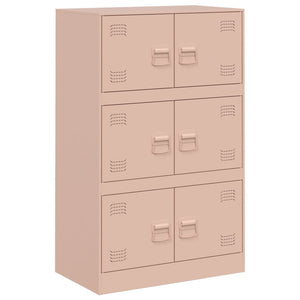 vidaXL Sideboard Pink 67x39x107 cm Steel