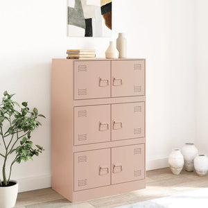 vidaXL Sideboard Pink 67x39x107 cm Steel