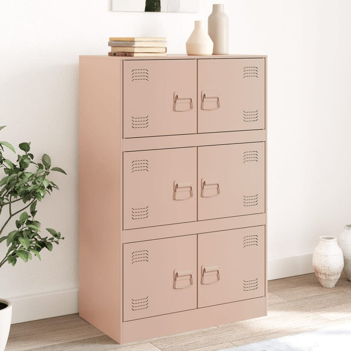 vidaXL Sideboard Pink 67x39x107 cm Steel