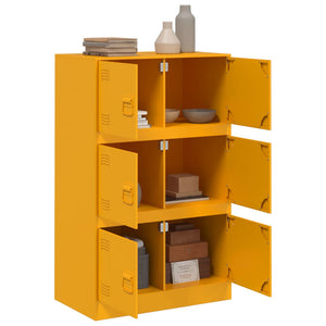 vidaXL Sideboard Mustard Yellow 67x39x107 cm Steel