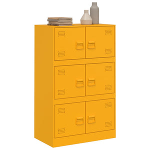 vidaXL Sideboard Mustard Yellow 67x39x107 cm Steel