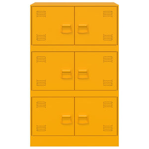 vidaXL Sideboard Mustard Yellow 67x39x107 cm Steel