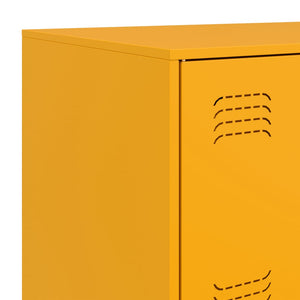 vidaXL Sideboard Mustard Yellow 67x39x107 cm Steel