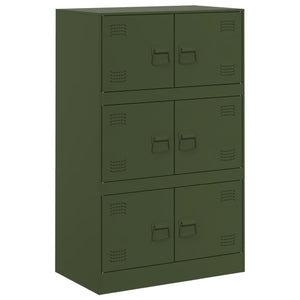 vidaXL Sideboard Olive Green 67x39x107 cm Steel