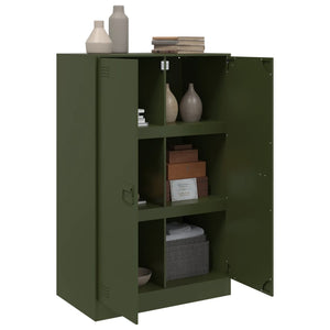 vidaXL Sideboard Olive Green 67x39x107 cm Steel