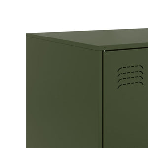 vidaXL Sideboard Olive Green 67x39x107 cm Steel