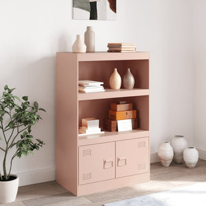 vidaXL Sideboard Pink 67x39x107 cm Steel