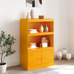 vidaXL Sideboard Mustard Yellow 67x39x107 cm Steel