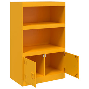 vidaXL Sideboard Mustard Yellow 67x39x107 cm Steel