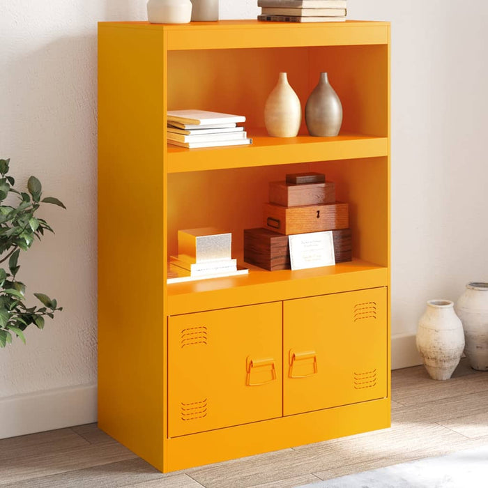 vidaXL Sideboard Mustard Yellow 67x39x107 cm Steel