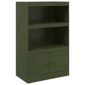 vidaXL Sideboard Olive Green 67x39x107 cm Steel