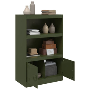 vidaXL Sideboard Olive Green 67x39x107 cm Steel