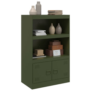 vidaXL Sideboard Olive Green 67x39x107 cm Steel