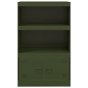 vidaXL Sideboard Olive Green 67x39x107 cm Steel