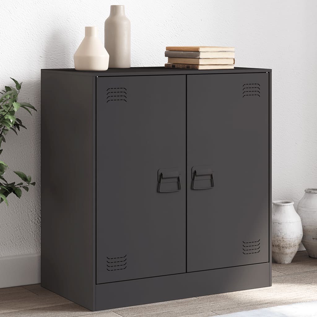 vidaXL Sideboard Black 67x39x73 cm Steel