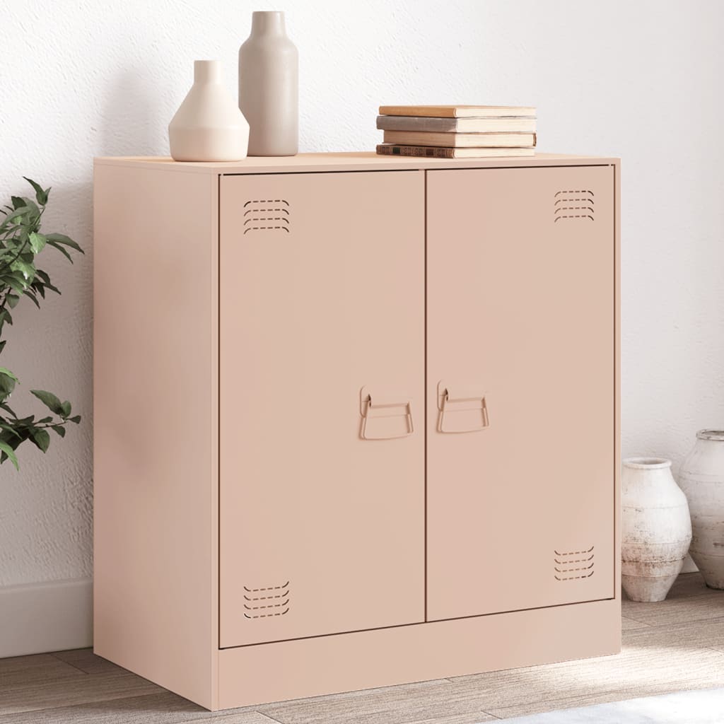 vidaXL Sideboard Pink 67x39x73 cm Steel