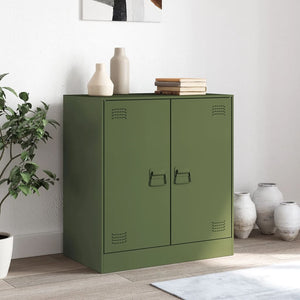 vidaXL Sideboard Olive Green 67x39x73 cm Steel