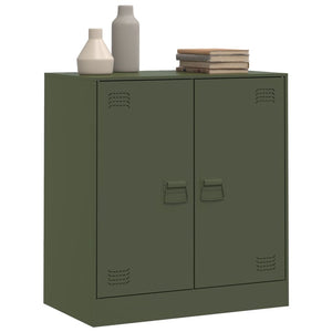 vidaXL Sideboard Olive Green 67x39x73 cm Steel