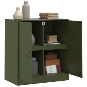 vidaXL Sideboard Olive Green 67x39x73 cm Steel