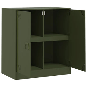 vidaXL Sideboard Olive Green 67x39x73 cm Steel