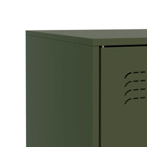 vidaXL Sideboard Olive Green 67x39x73 cm Steel