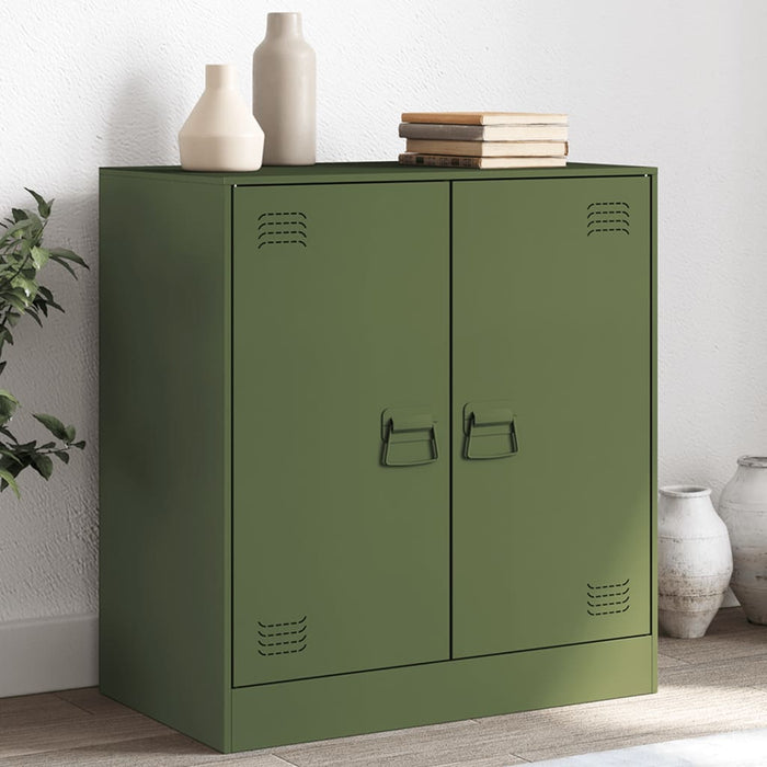 vidaXL Sideboard Olive Green 67x39x73 cm Steel