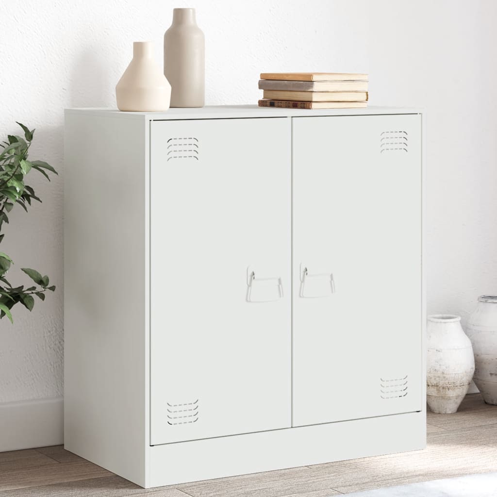 vidaXL Sideboard White 67x39x73 cm Steel