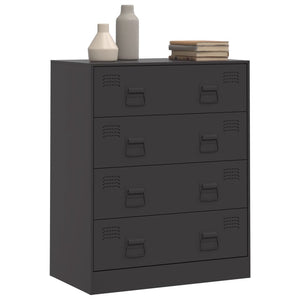 vidaXL Sideboard Black 67x39x83 cm Steel