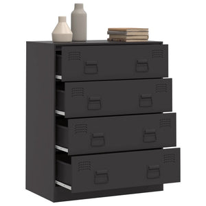 vidaXL Sideboard Black 67x39x83 cm Steel